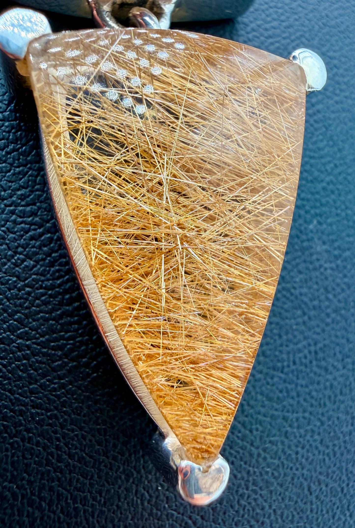 Rainbow Rutile in Quartz Pendants