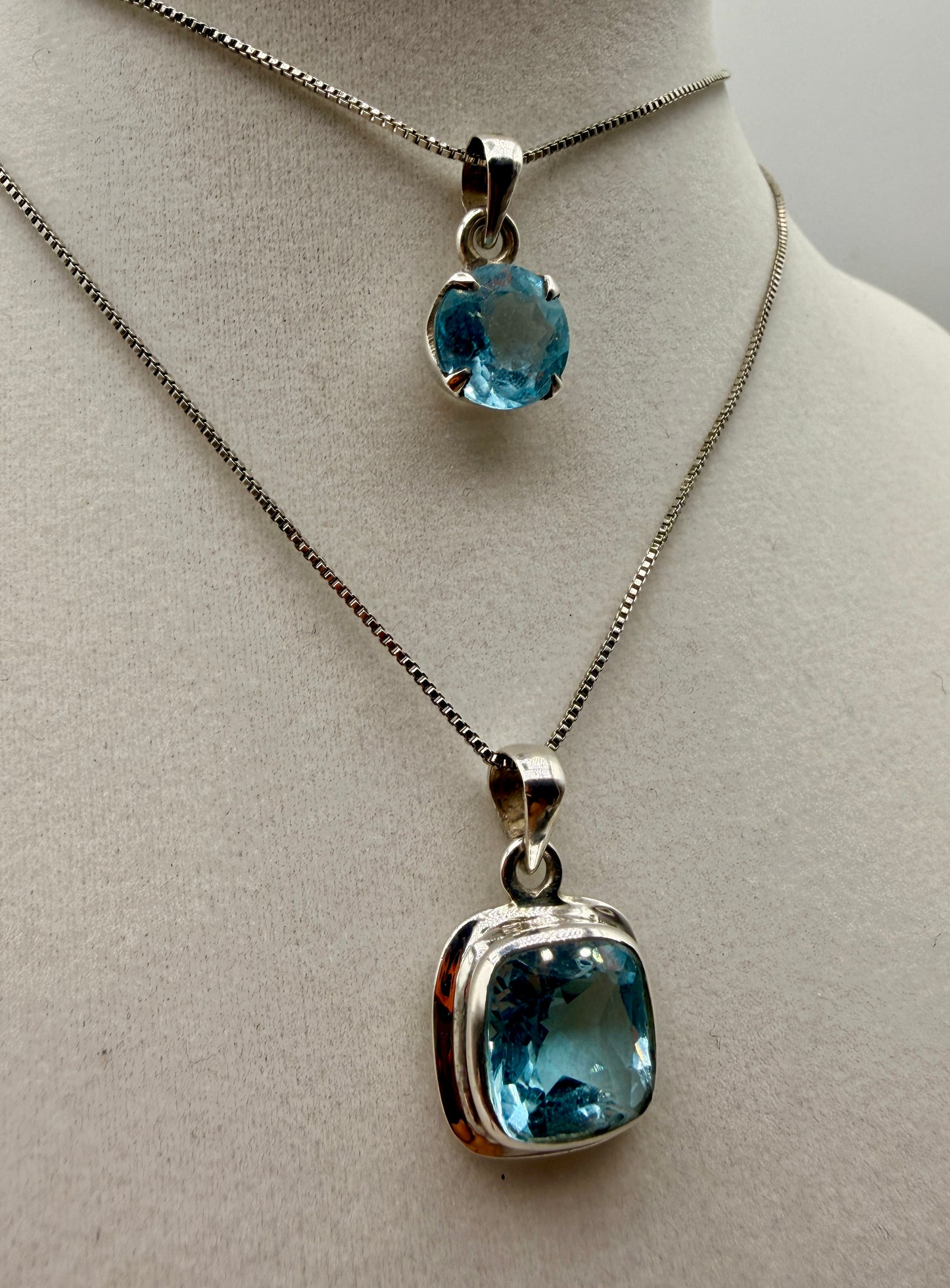 Blue Topaz Pendants