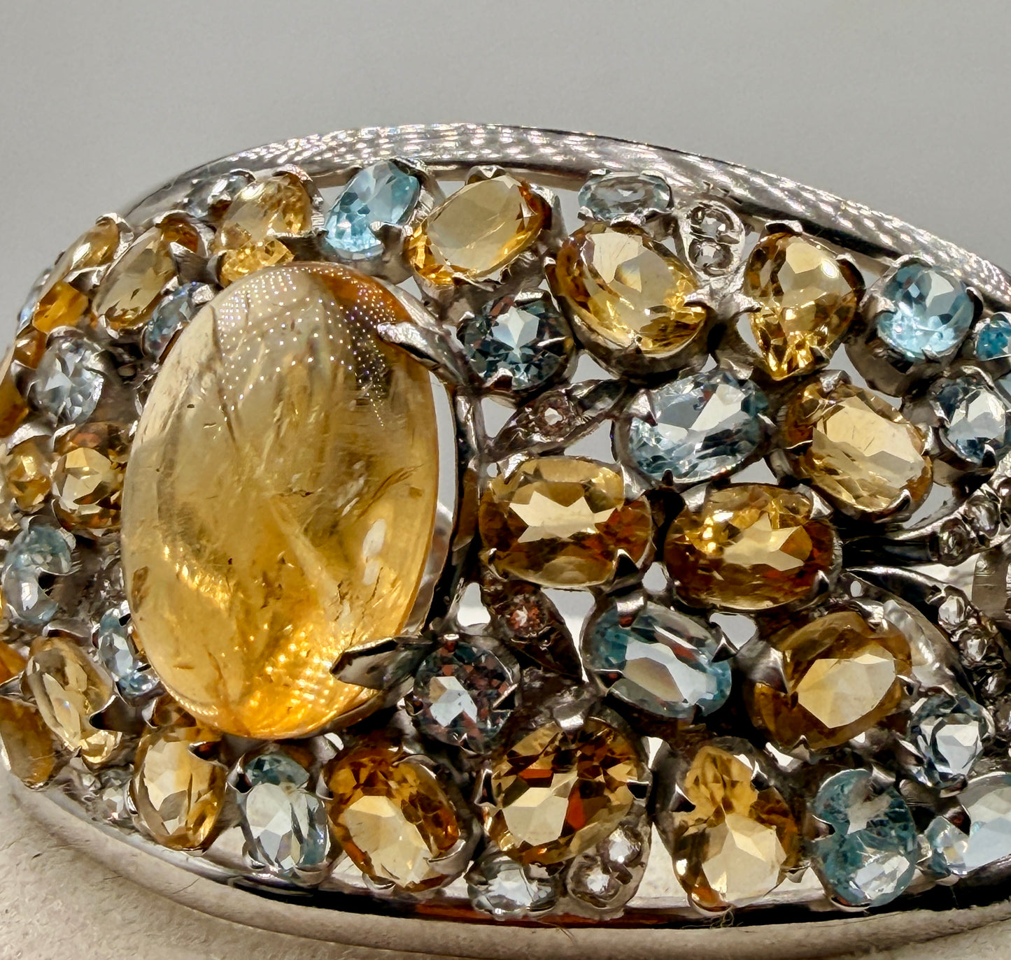 Citrine and Topaz Cuff Bracelet
