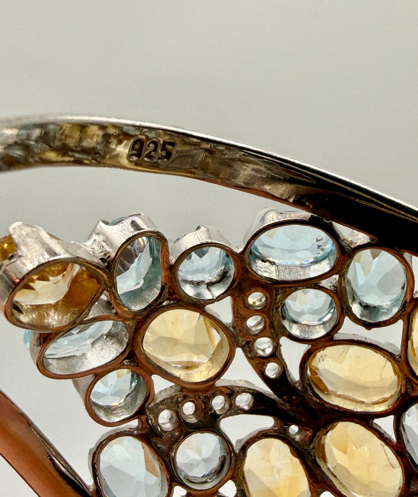 Citrine and Topaz Cuff Bracelet