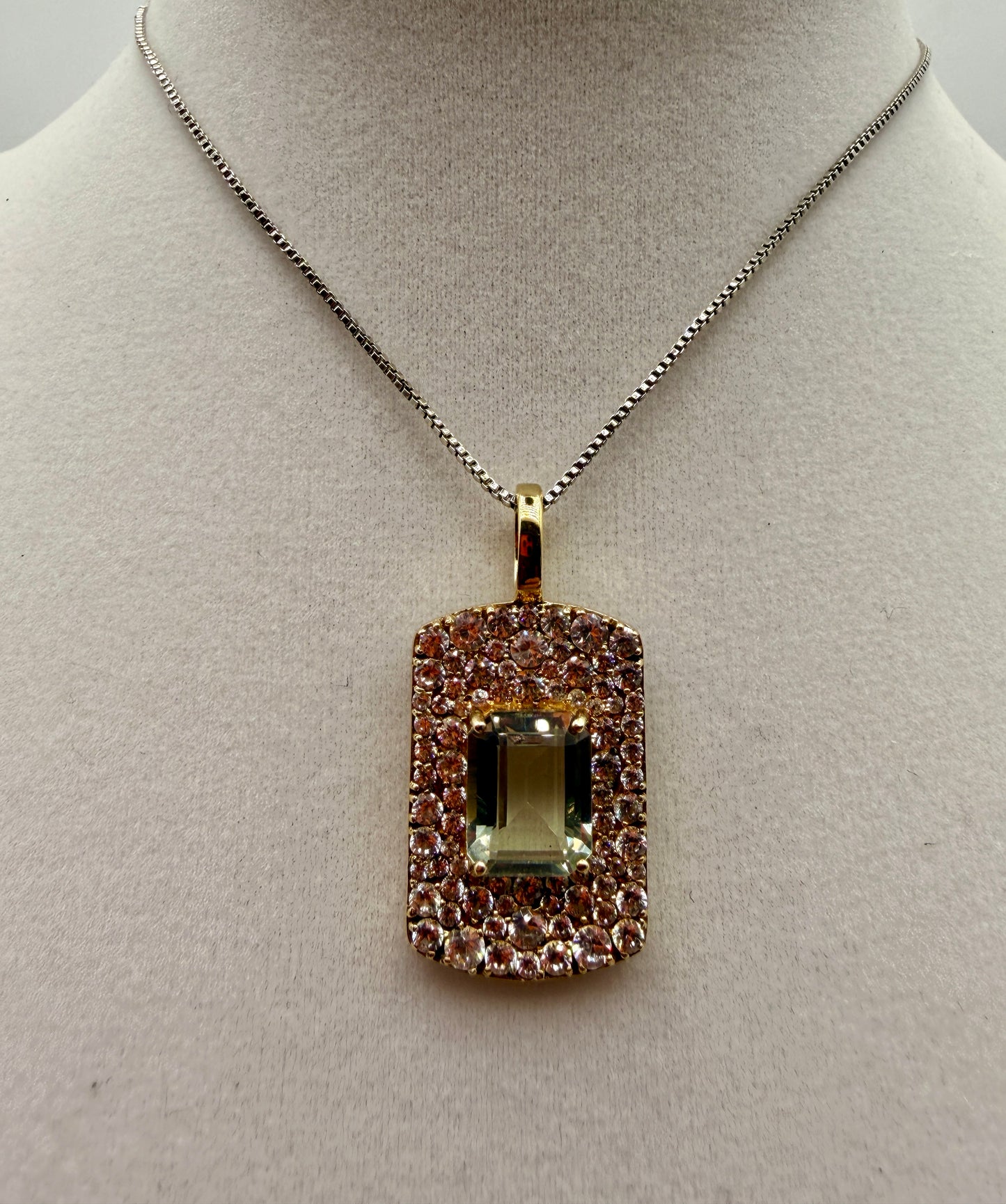 Topaz and zircon Dangle Earrings
