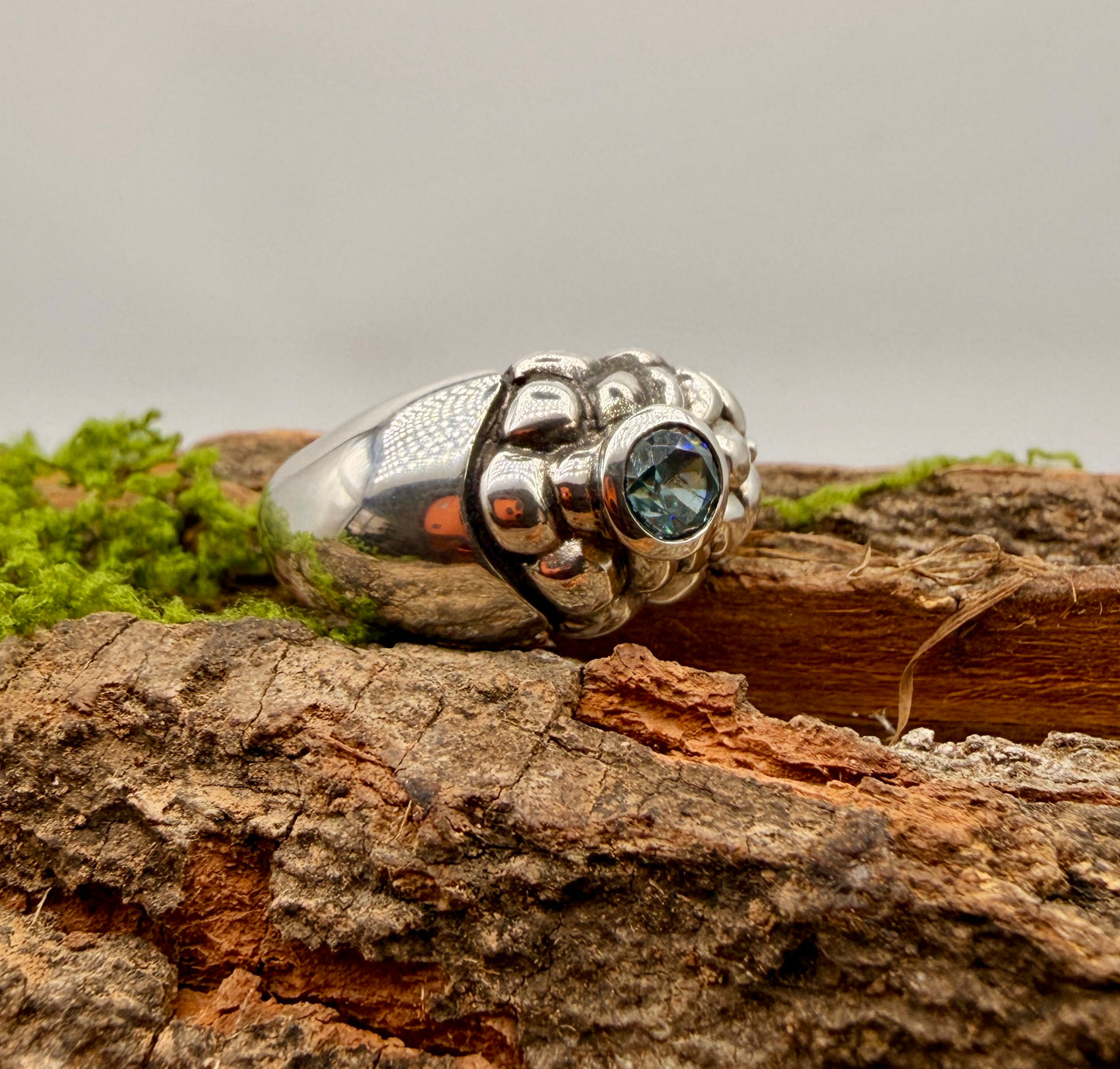 Blue Zircon Ring