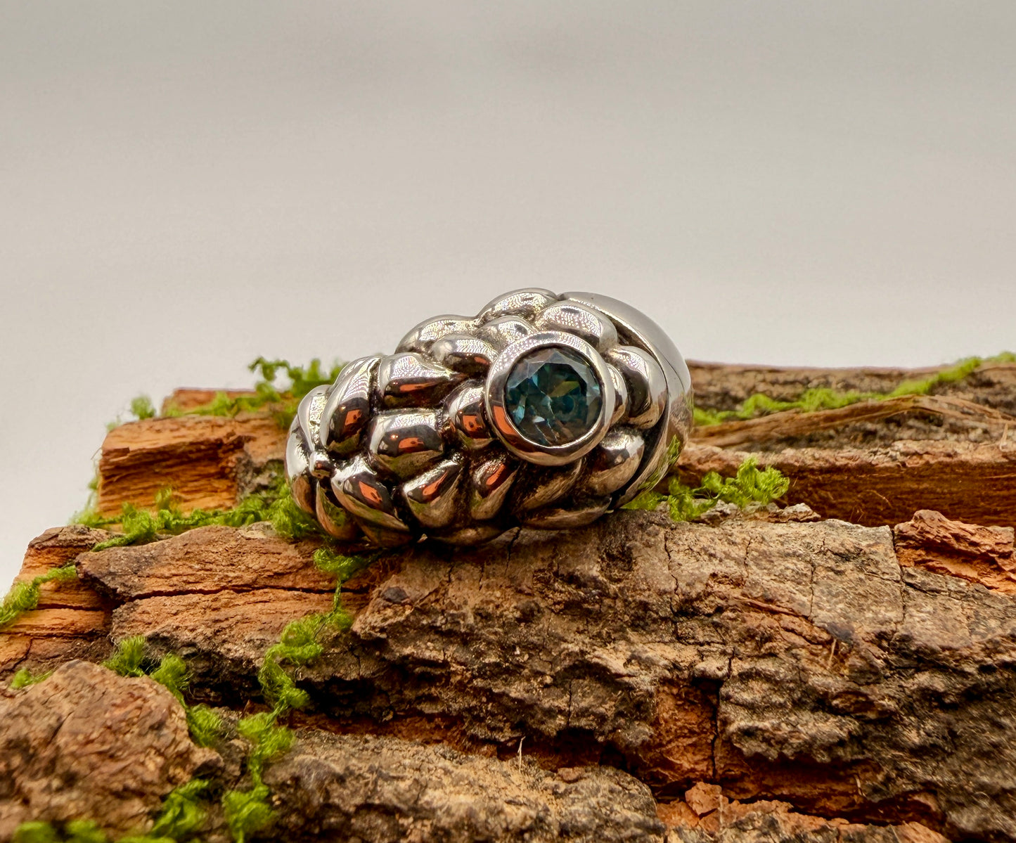 Blue Zircon Ring