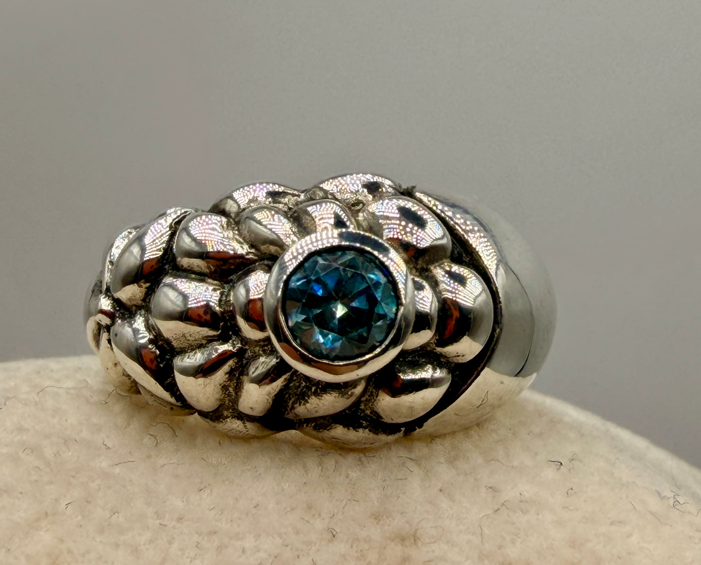 Blue Zircon Ring