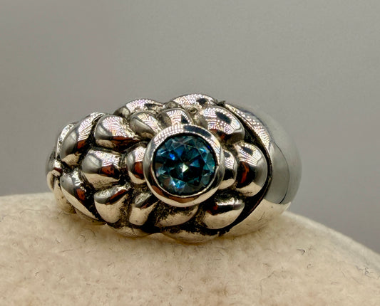 Blue Zircon Ring