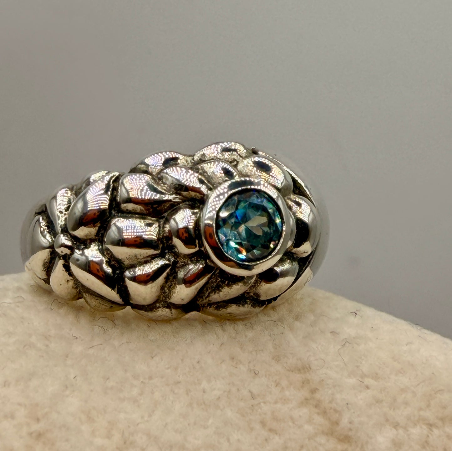 Blue Zircon Ring