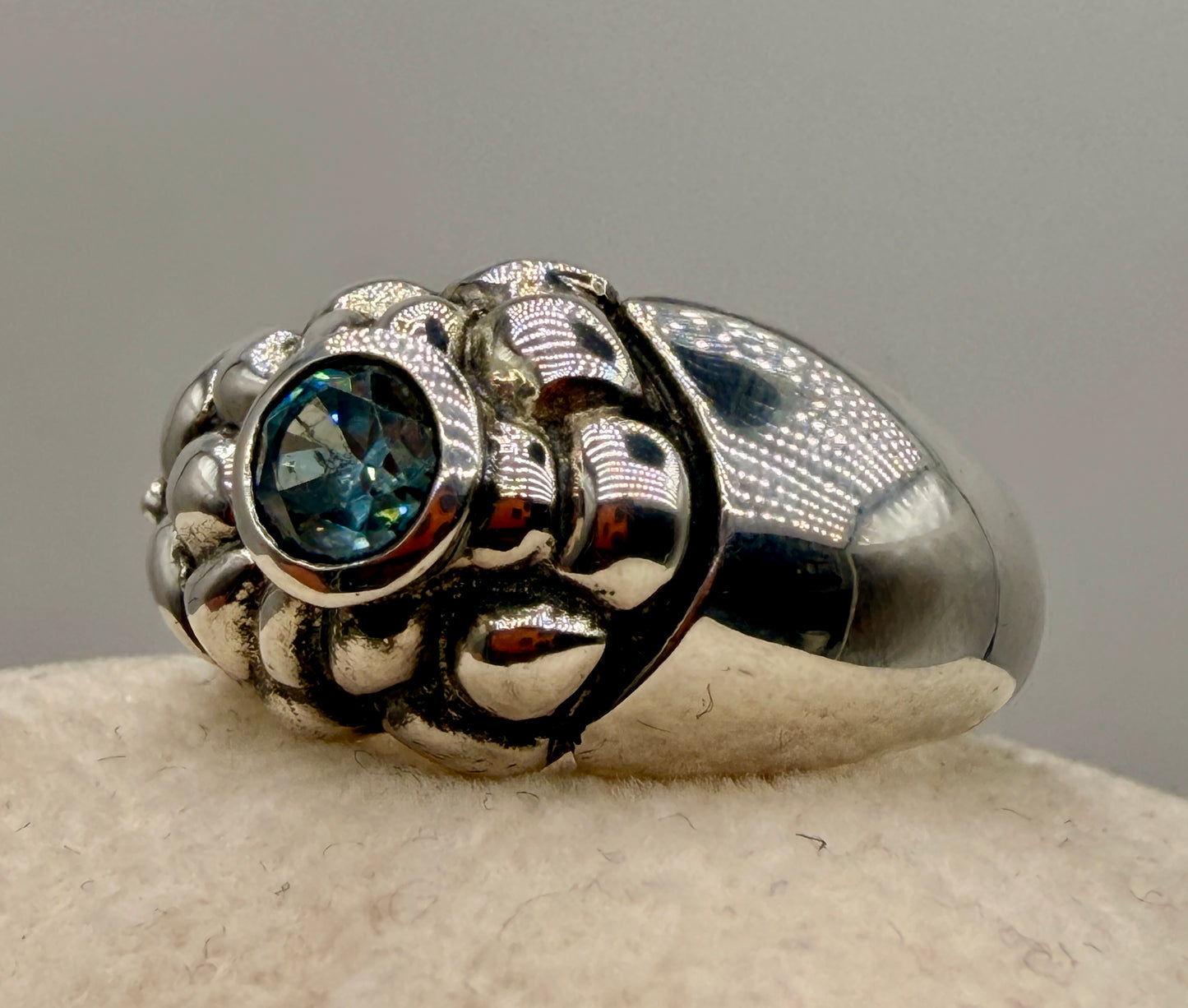 Blue Zircon Ring