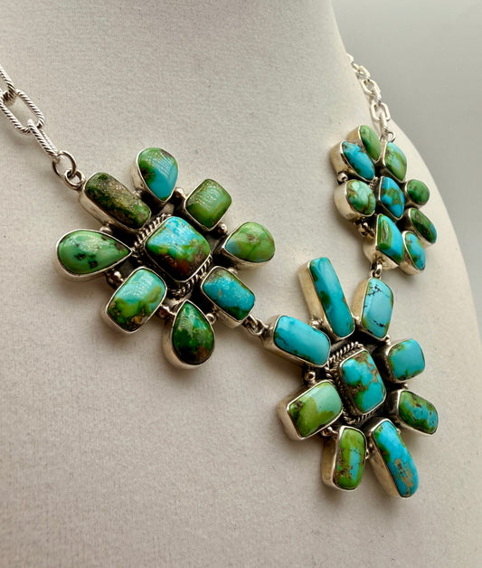 Sonoran Gold Turquoise Three Sisters Necklace