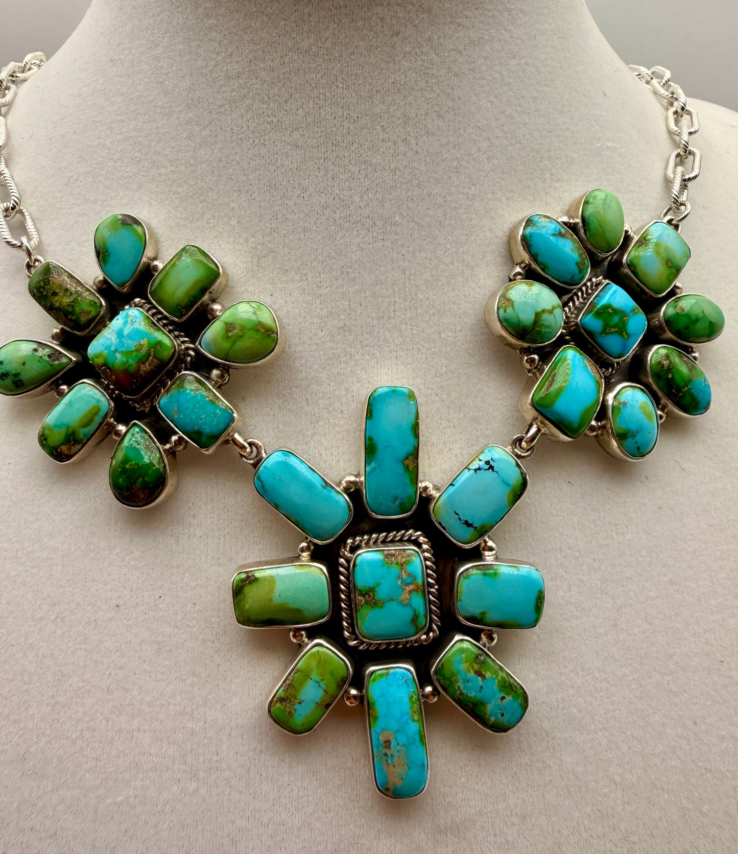 Sonoran Gold Turquoise Three Sisters Necklace