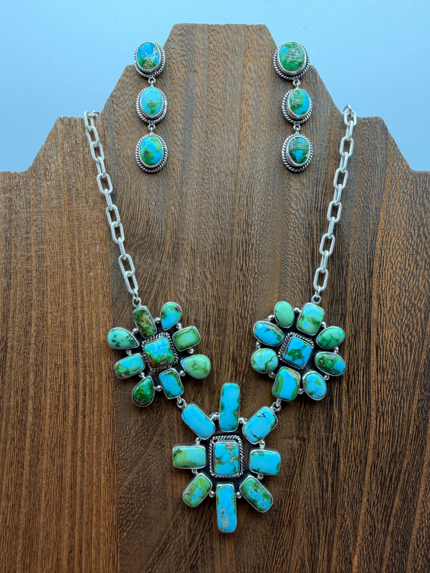 Sonoran Gold Turquoise Three Sisters Necklace