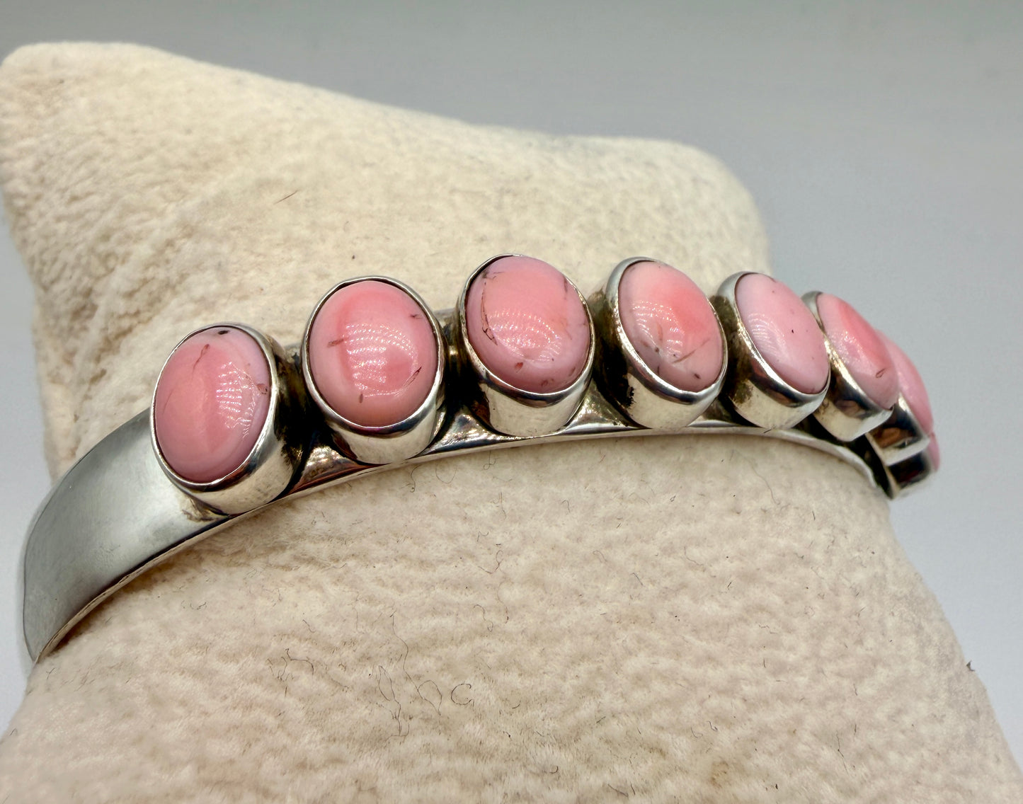 Pink Conch Shell Cuff Bracelet