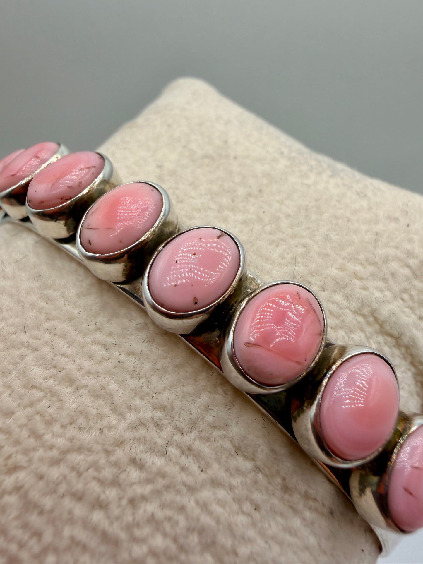 Pink Conch Shell Cuff Bracelet