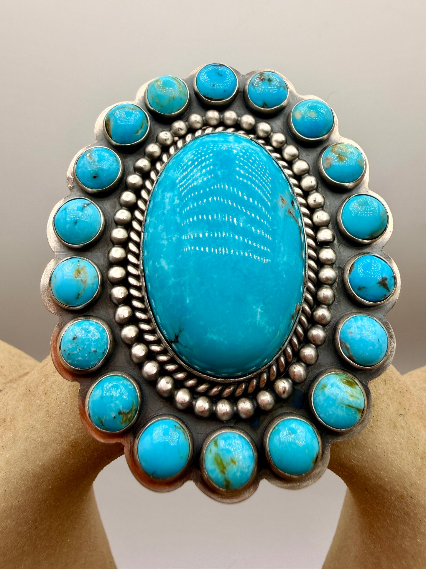 White Water Turquoise Blossom Ring