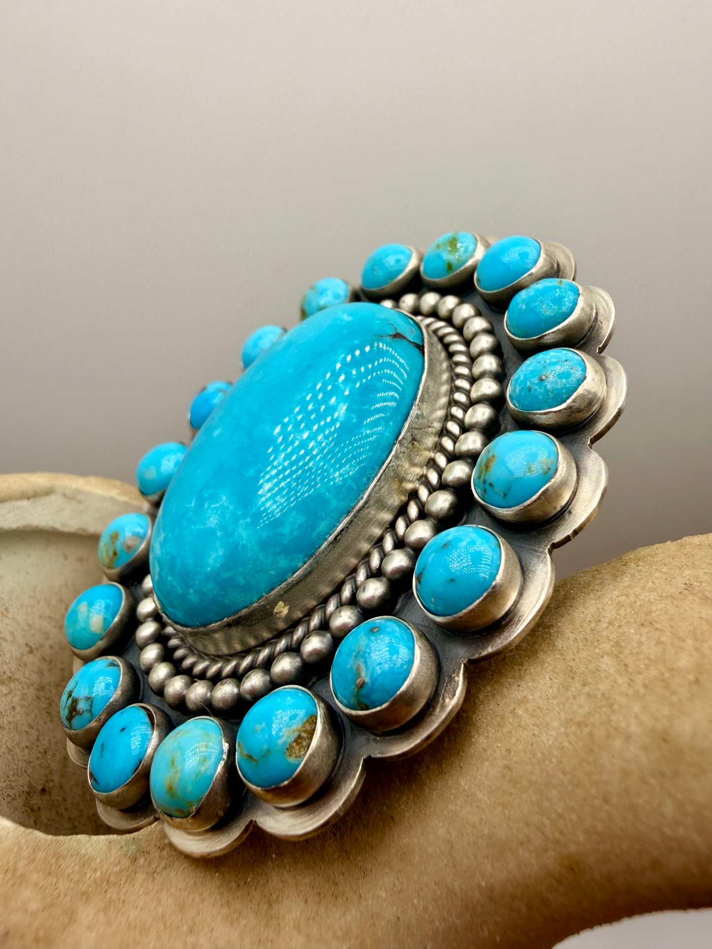 White Water Turquoise Blossom Pendant
