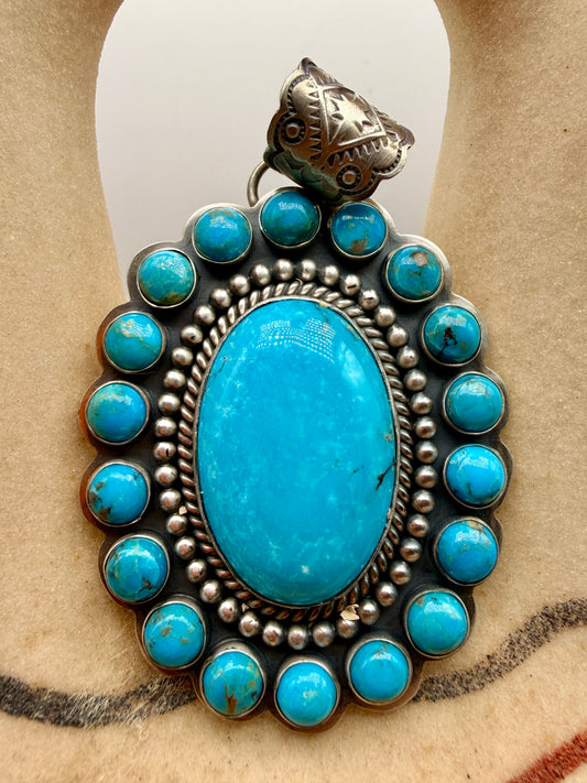 White Water Turquoise Blossom Pendant