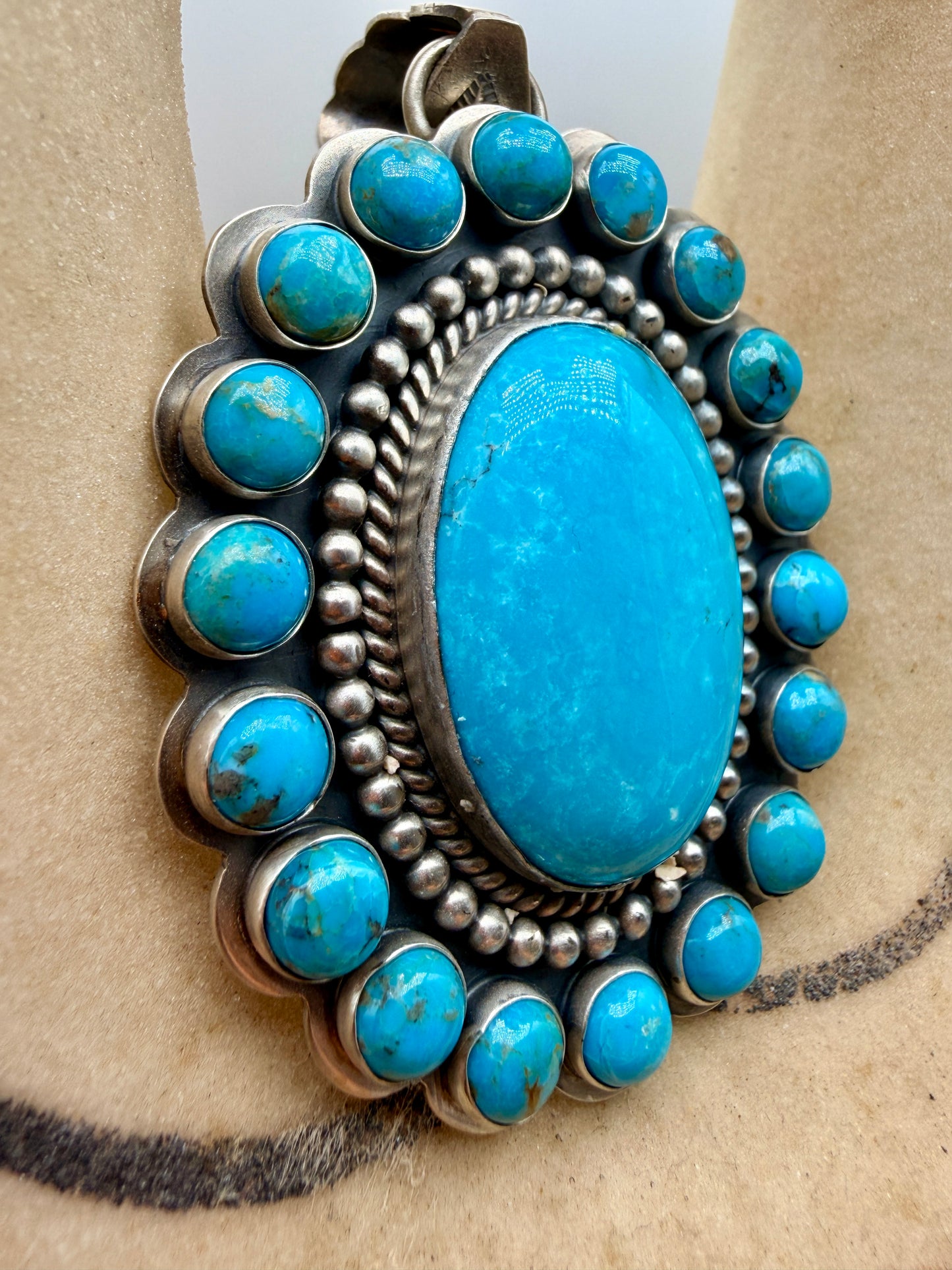 White Water Turquoise Blossom Pendant