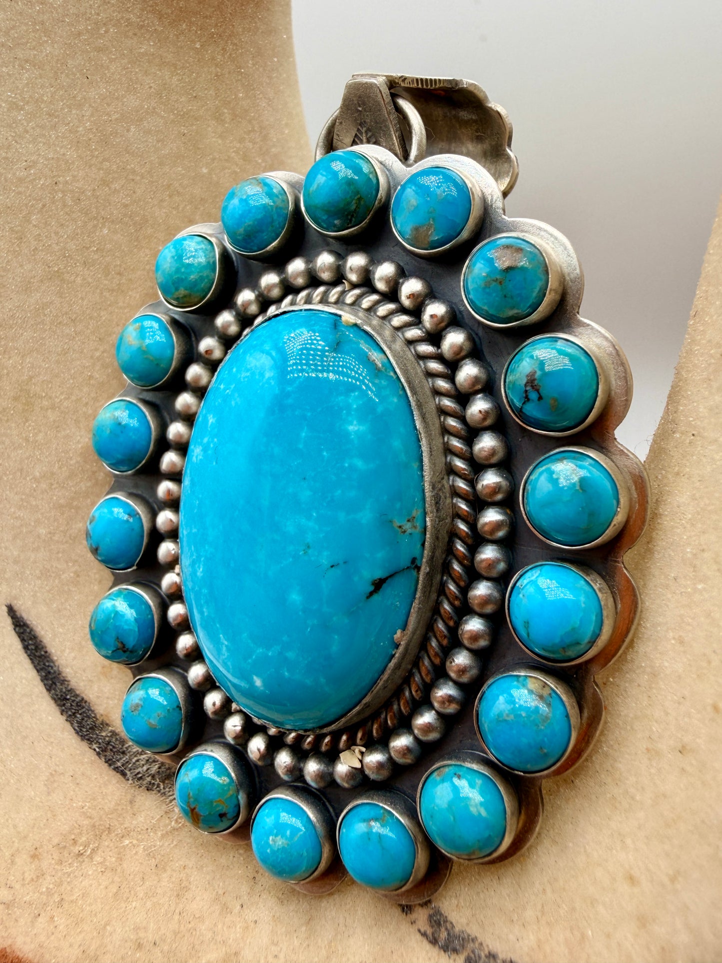 White Water Turquoise Blossom Pendant