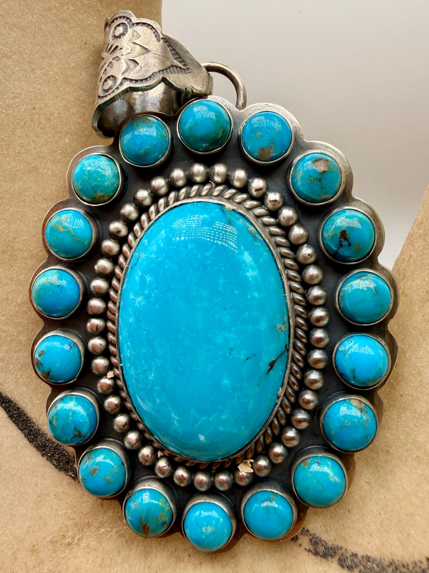 White Water Turquoise Blossom Pendant