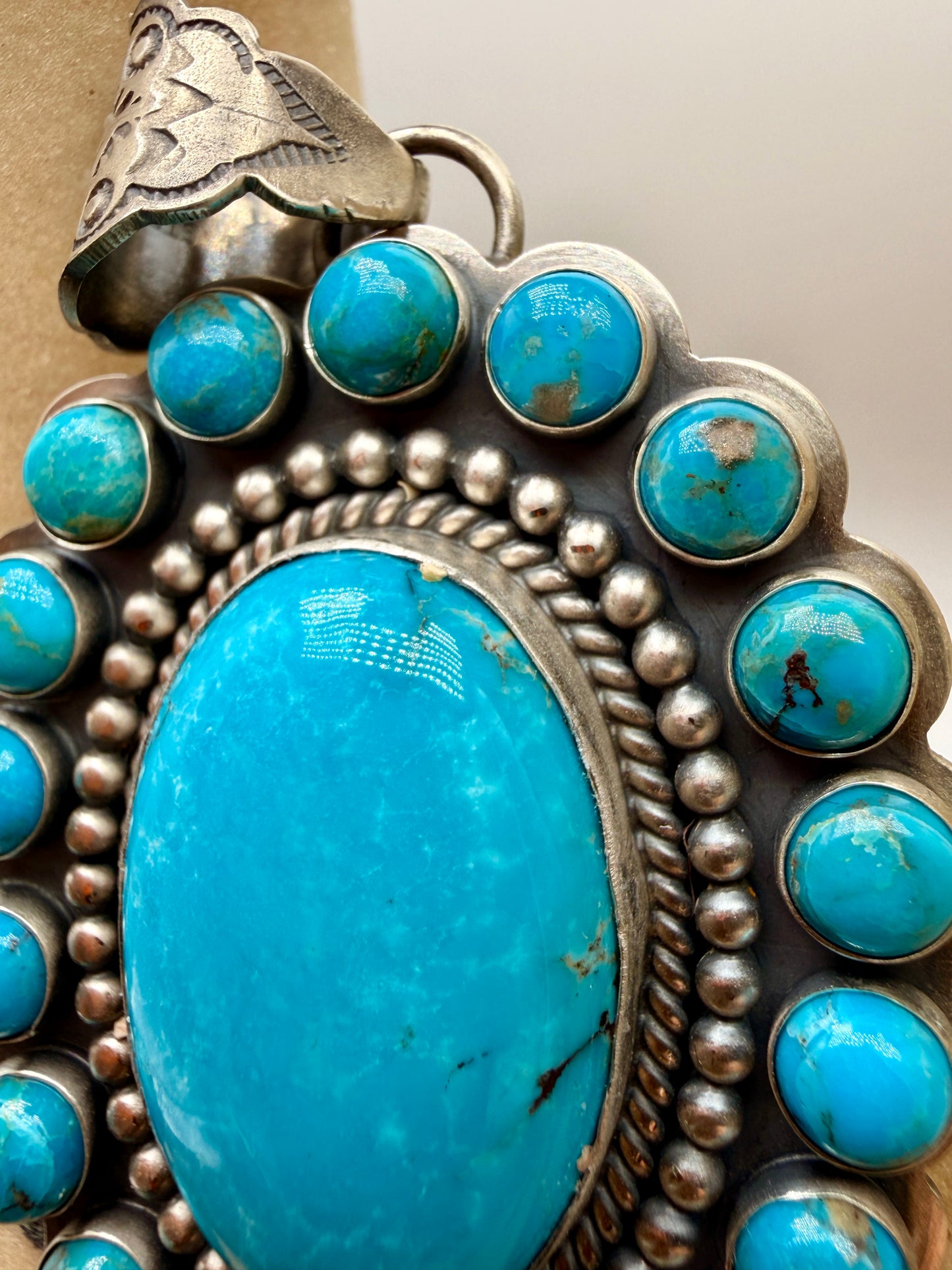 White Water Turquoise Blossom Pendant