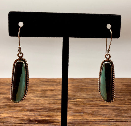 Blackjack Turquoise Dangle Earrings