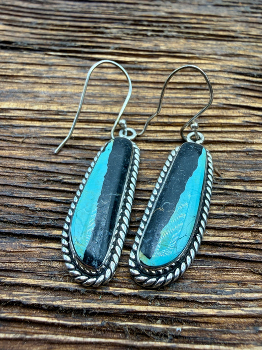 Blackjack Turquoise Dangle Earrings