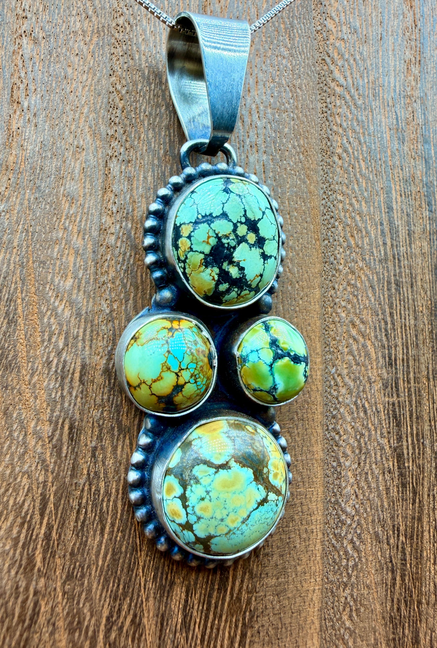 Blackjack Turquoise Four Directions Pendant