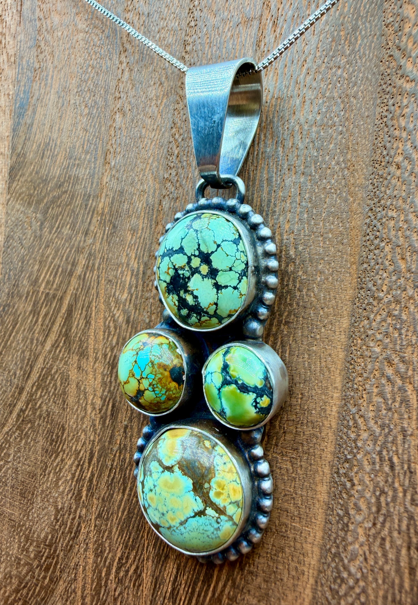 Blackjack Turquoise Four Directions Pendant