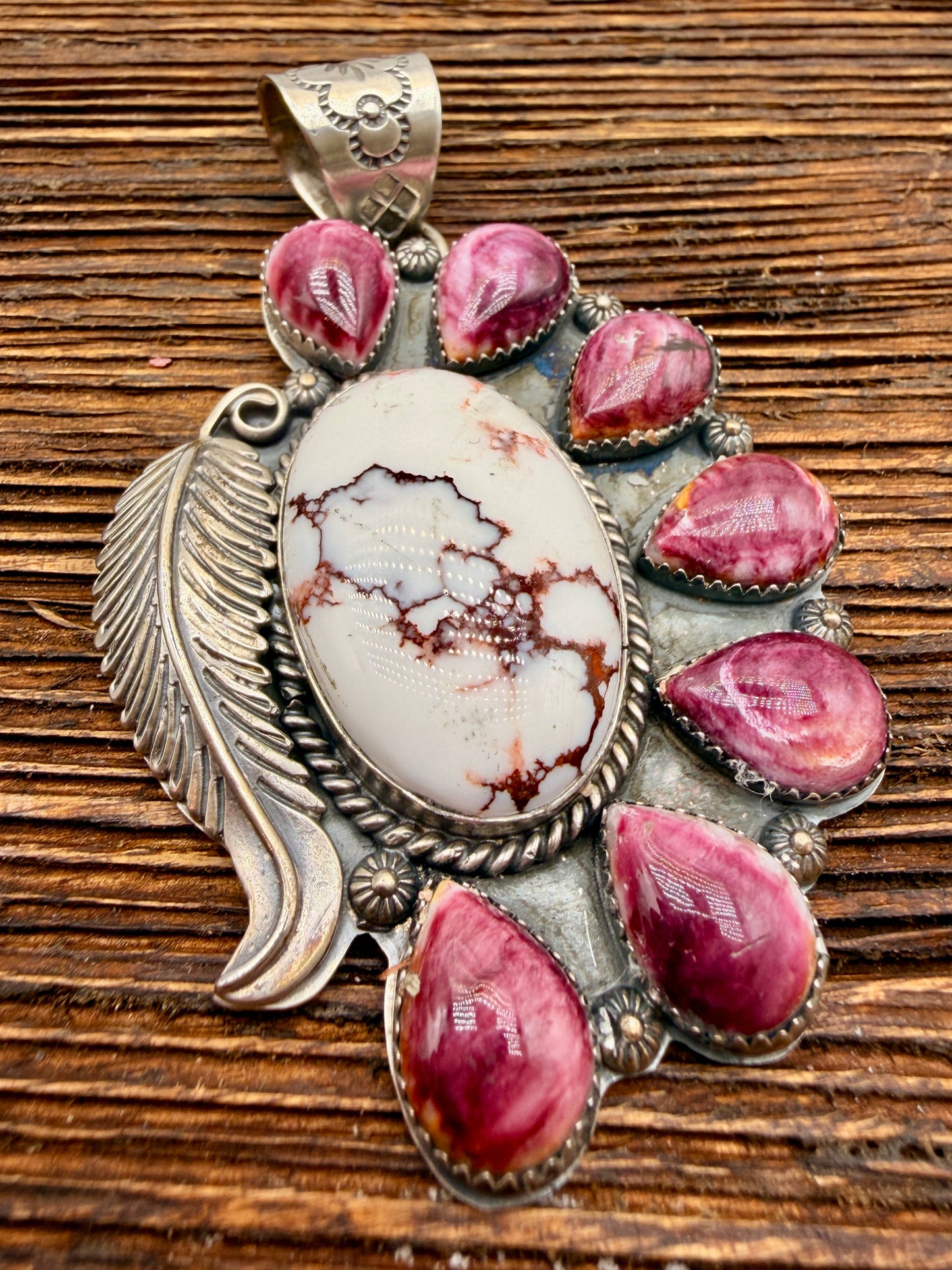 Wild Horse and Purple Spiny Pendant