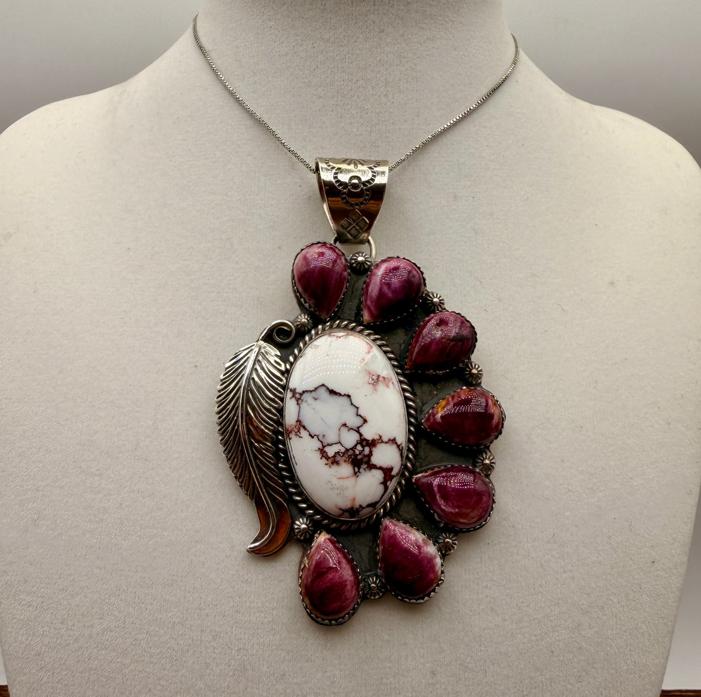 Wild Horse and Purple Spiny Pendant
