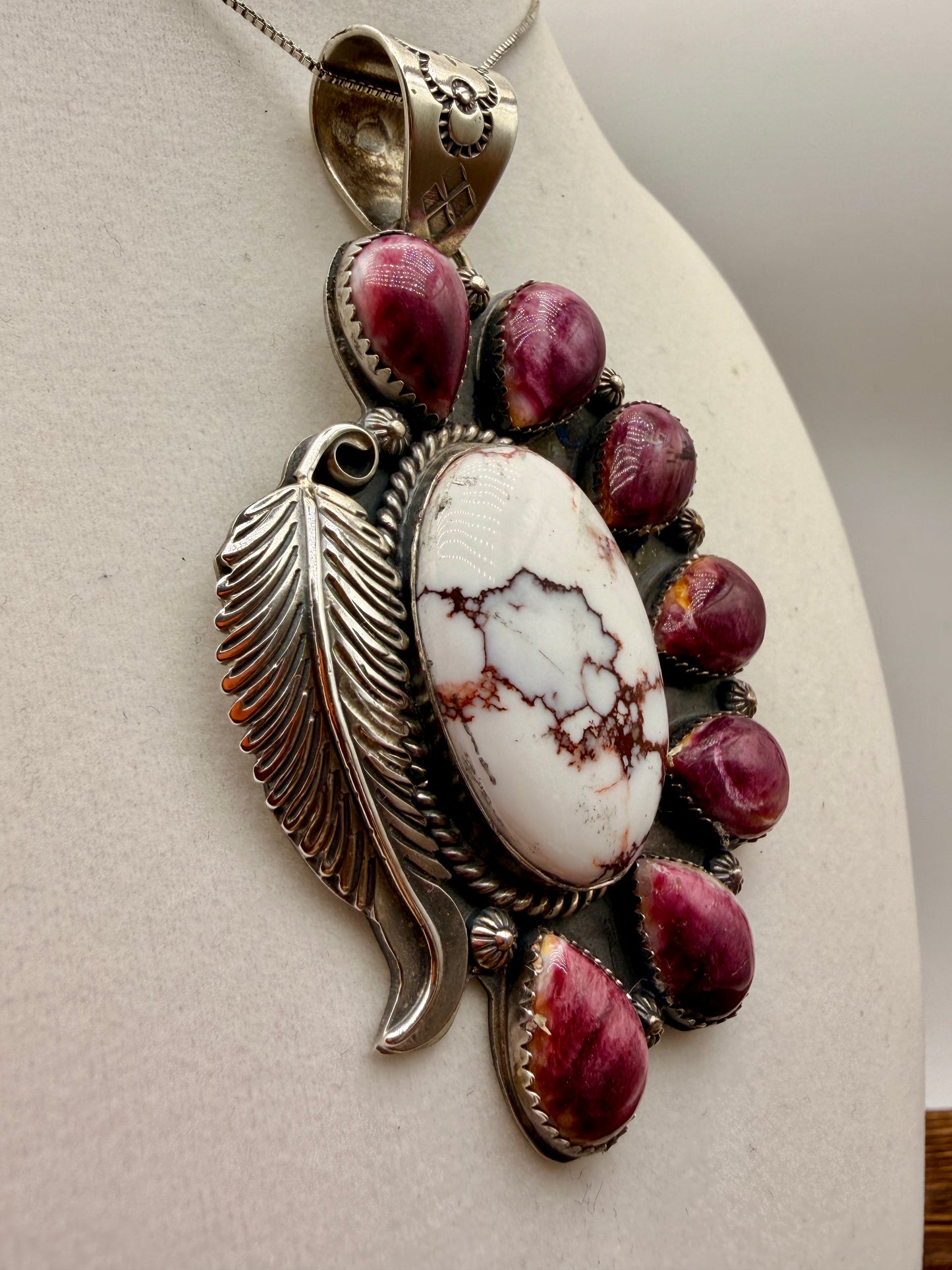 Wild Horse and Purple Spiny Pendant