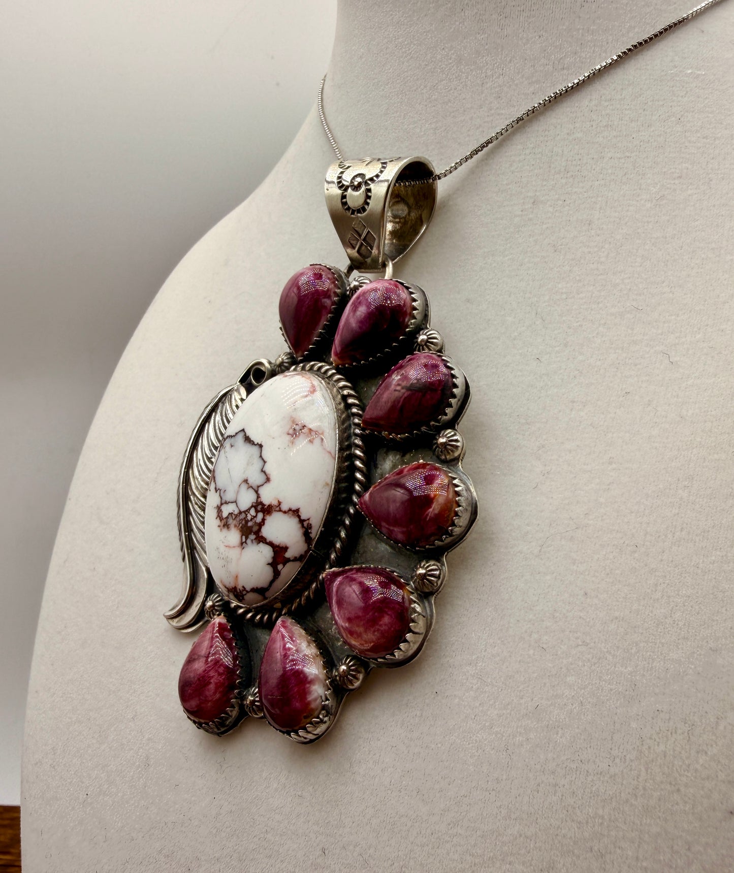 Wild Horse and Purple Spiny Pendant