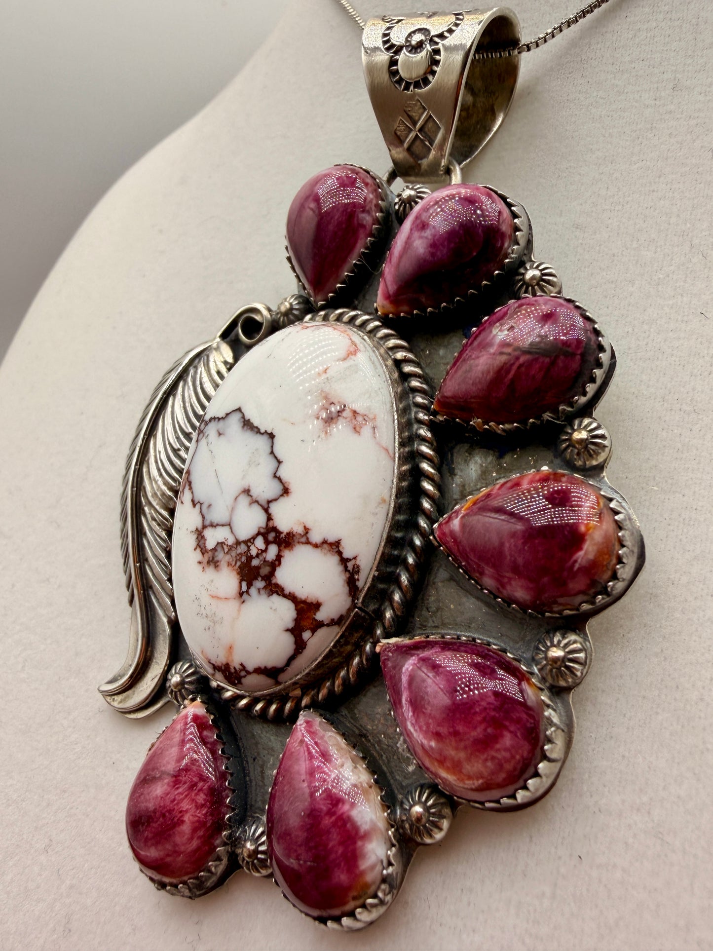 Wild Horse and Purple Spiny Pendant