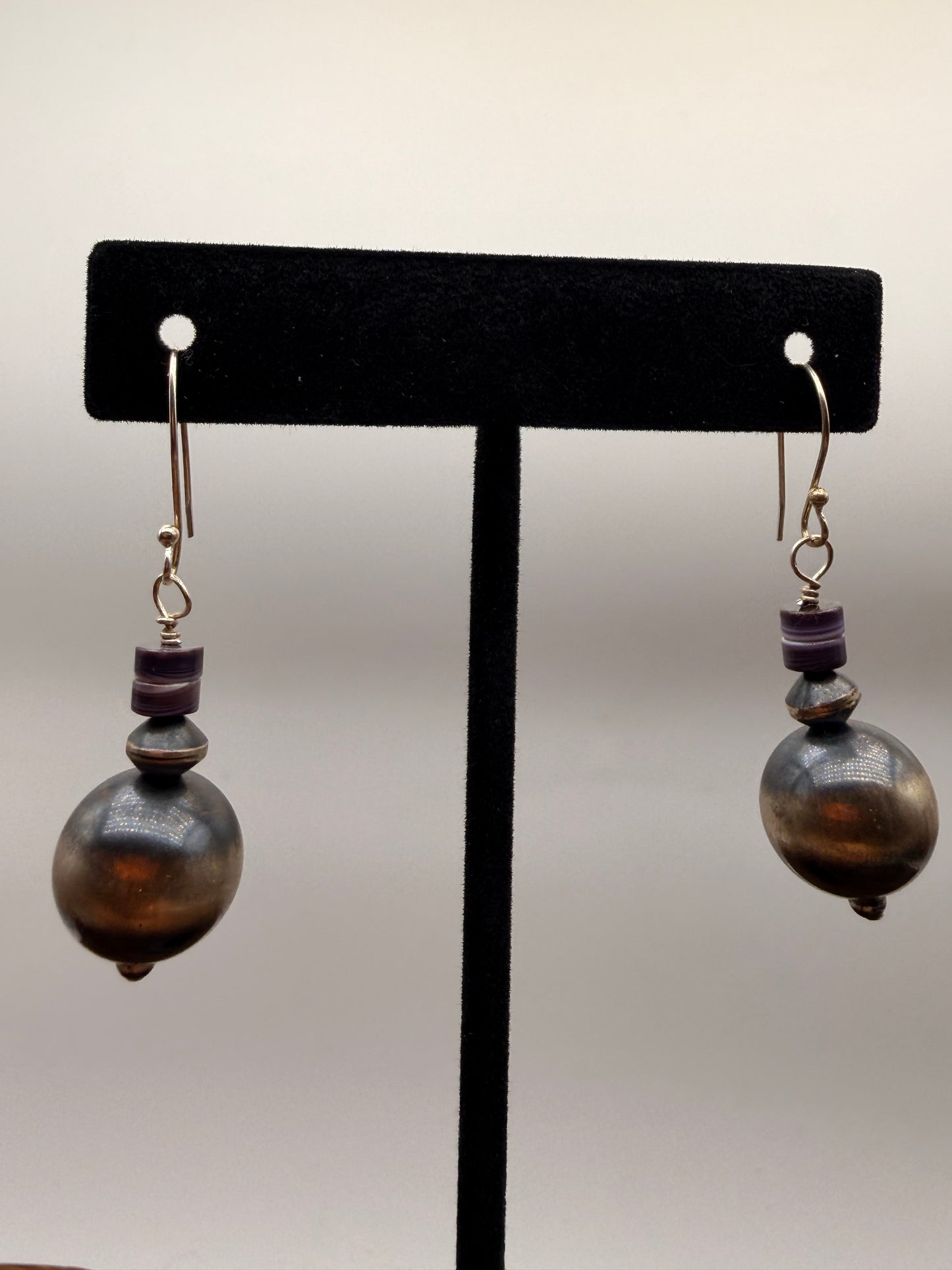Wampum & Desert Pearl Earrings