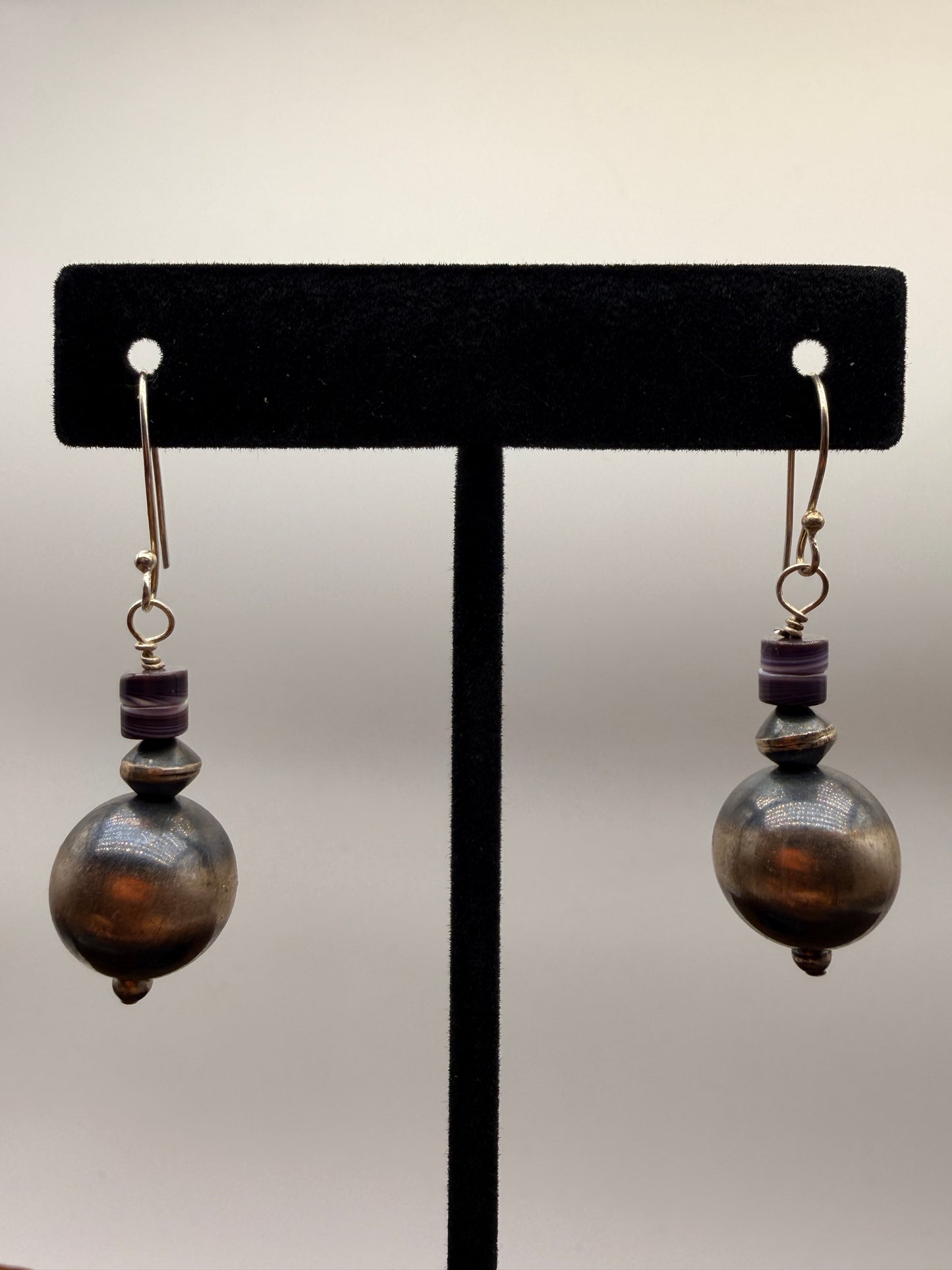 Wampum & Desert Pearl Earrings