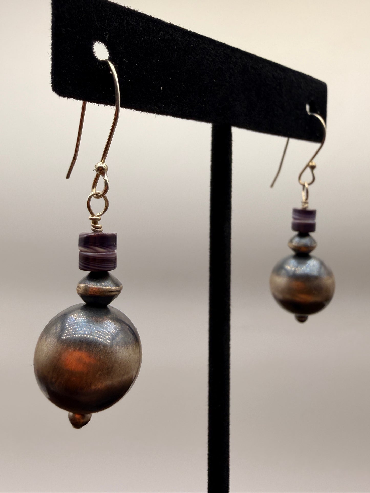 Wampum & Desert Pearl Earrings