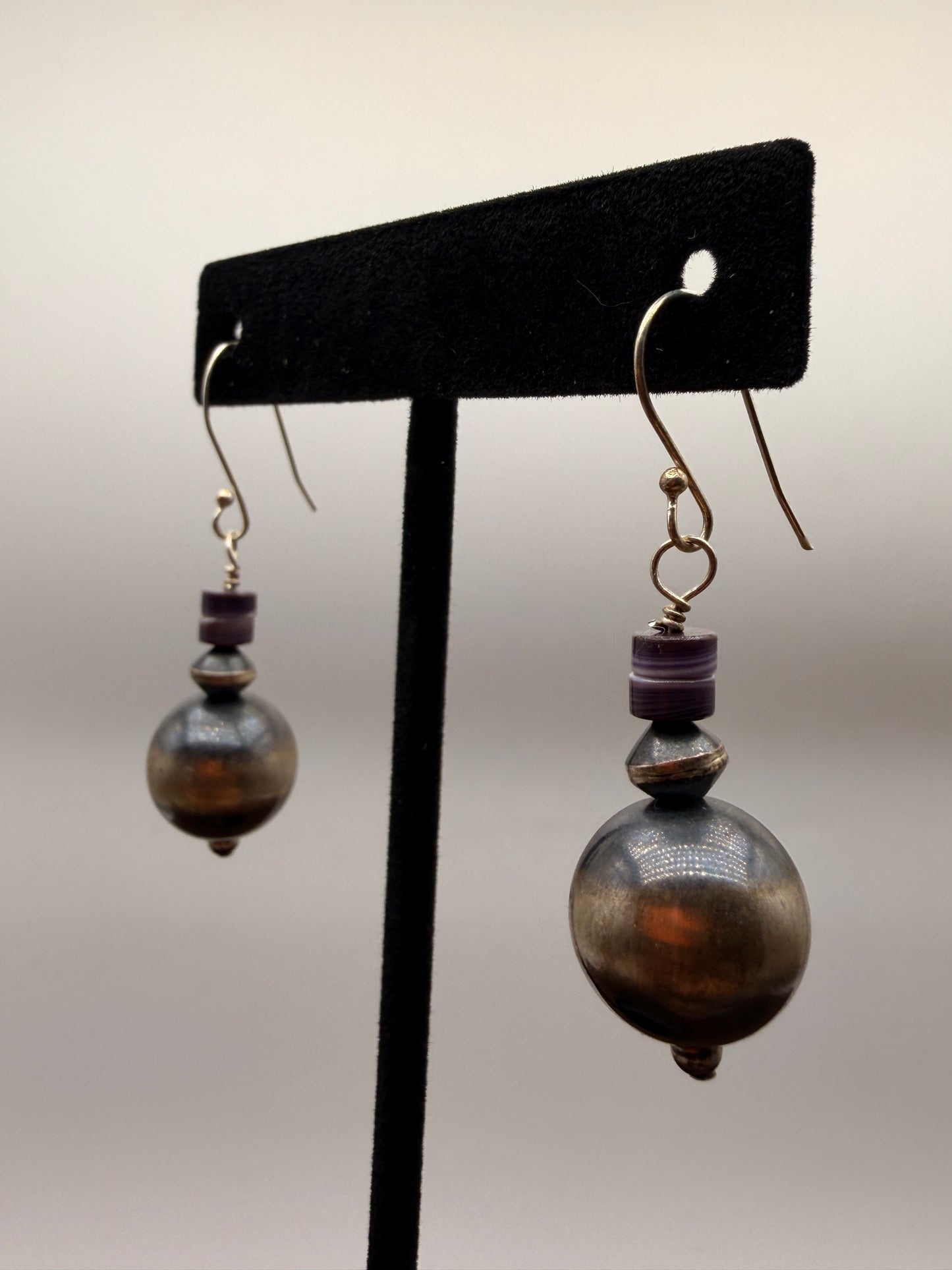 Wampum & Desert Pearl Earrings