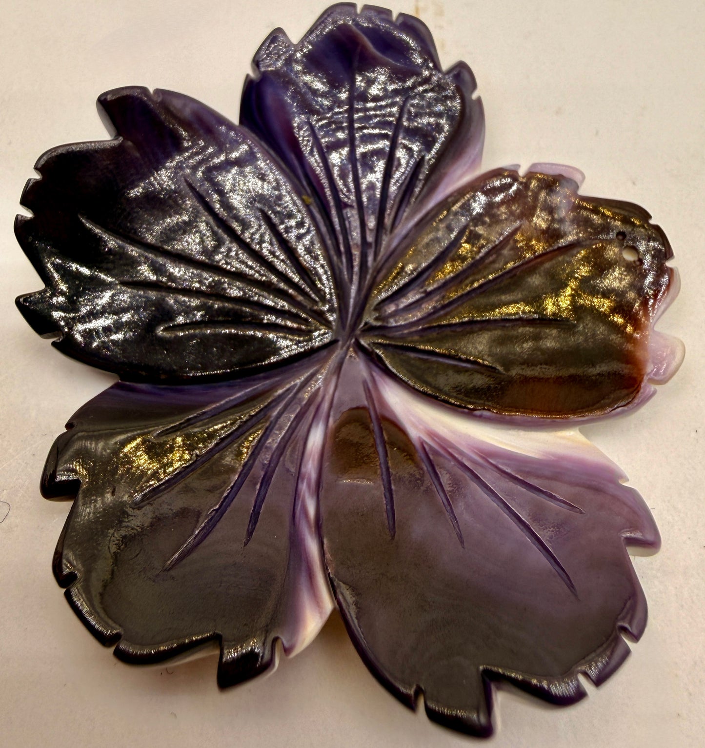 Wampum Shell Flower Beads