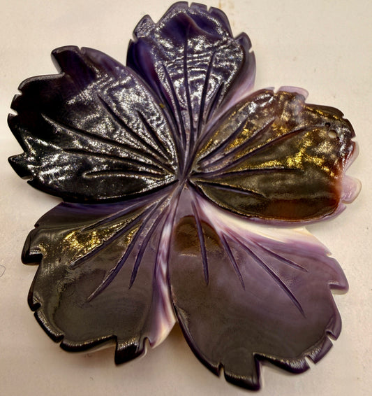 Wampum Shell Flower Beads
