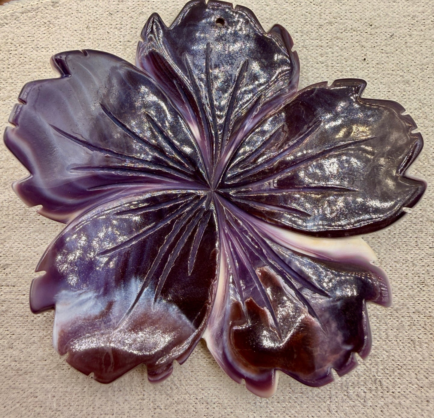 Wampum Shell Flower Beads