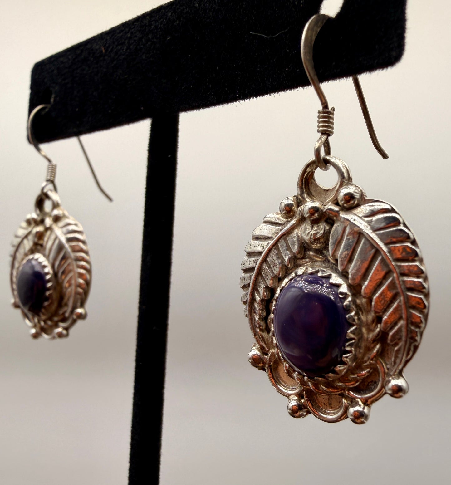 Wampum and Feather Earrings