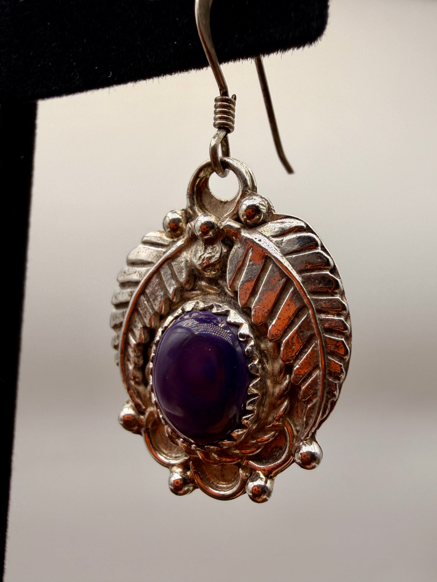 Wampum and Feather Earrings