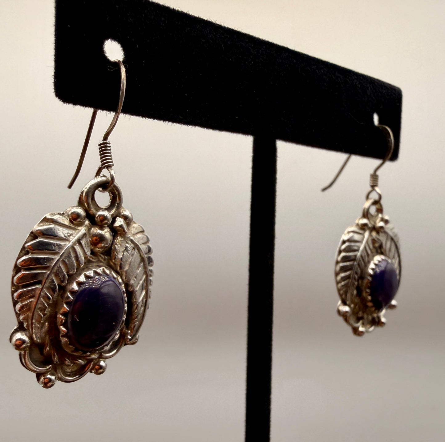 Wampum and Feather Earrings