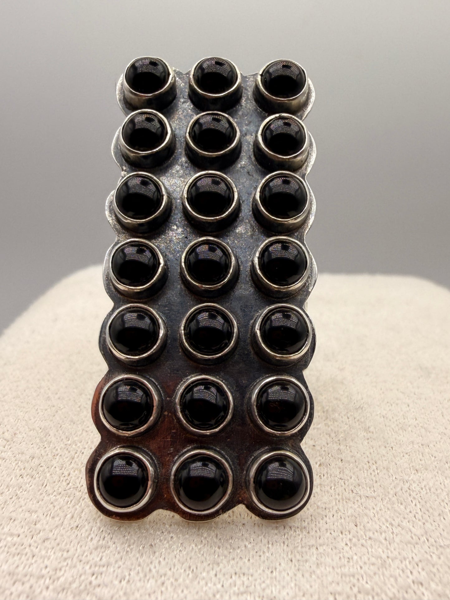 Black Onyx Shield Ring