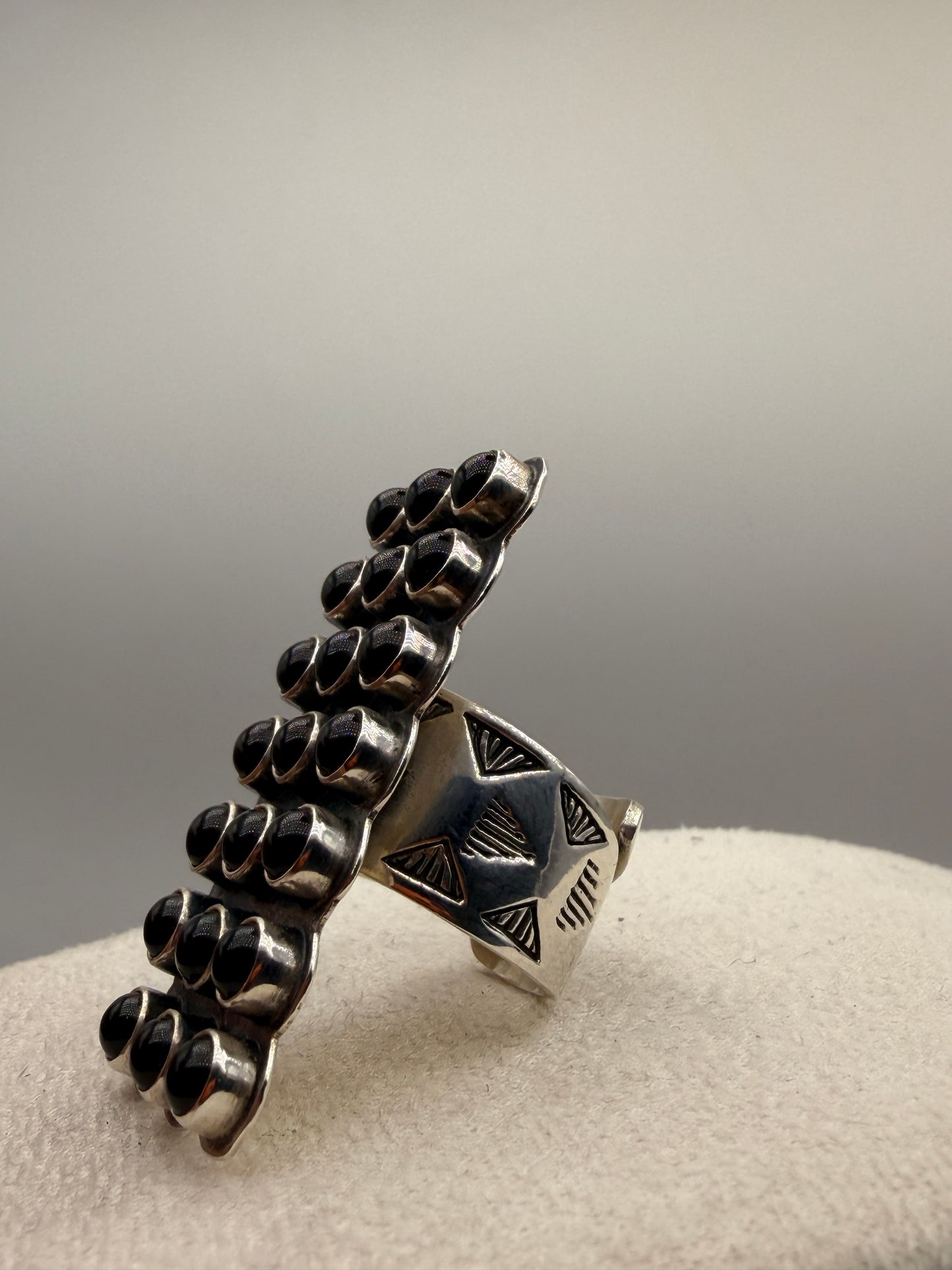 Black Onyx Shield Ring