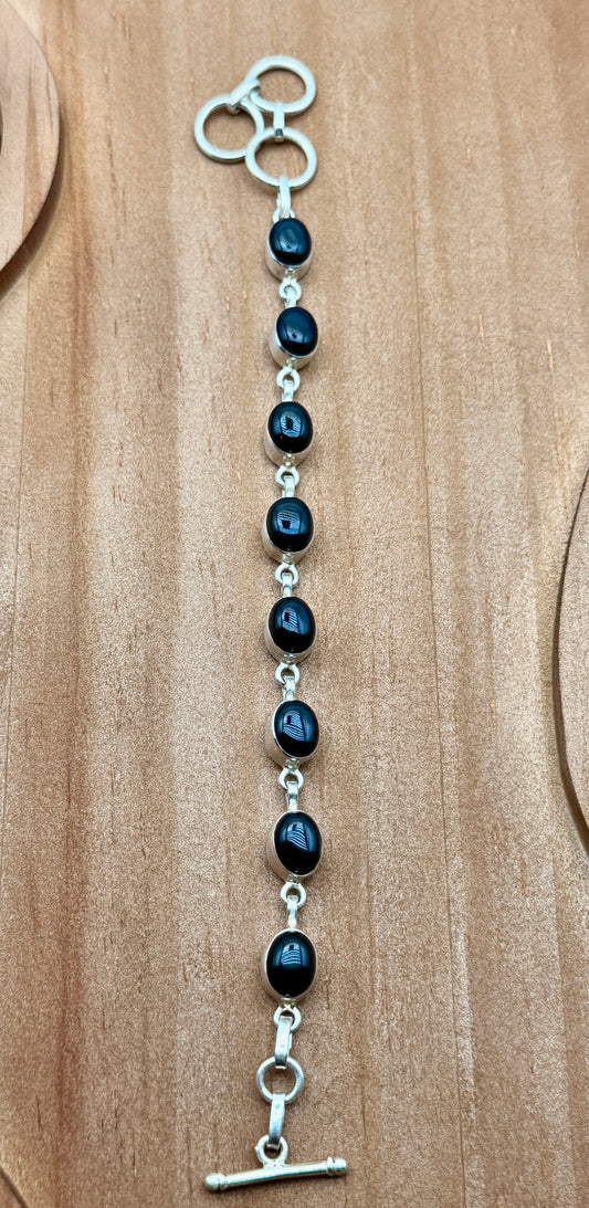 Black Onyx Link Bracelet