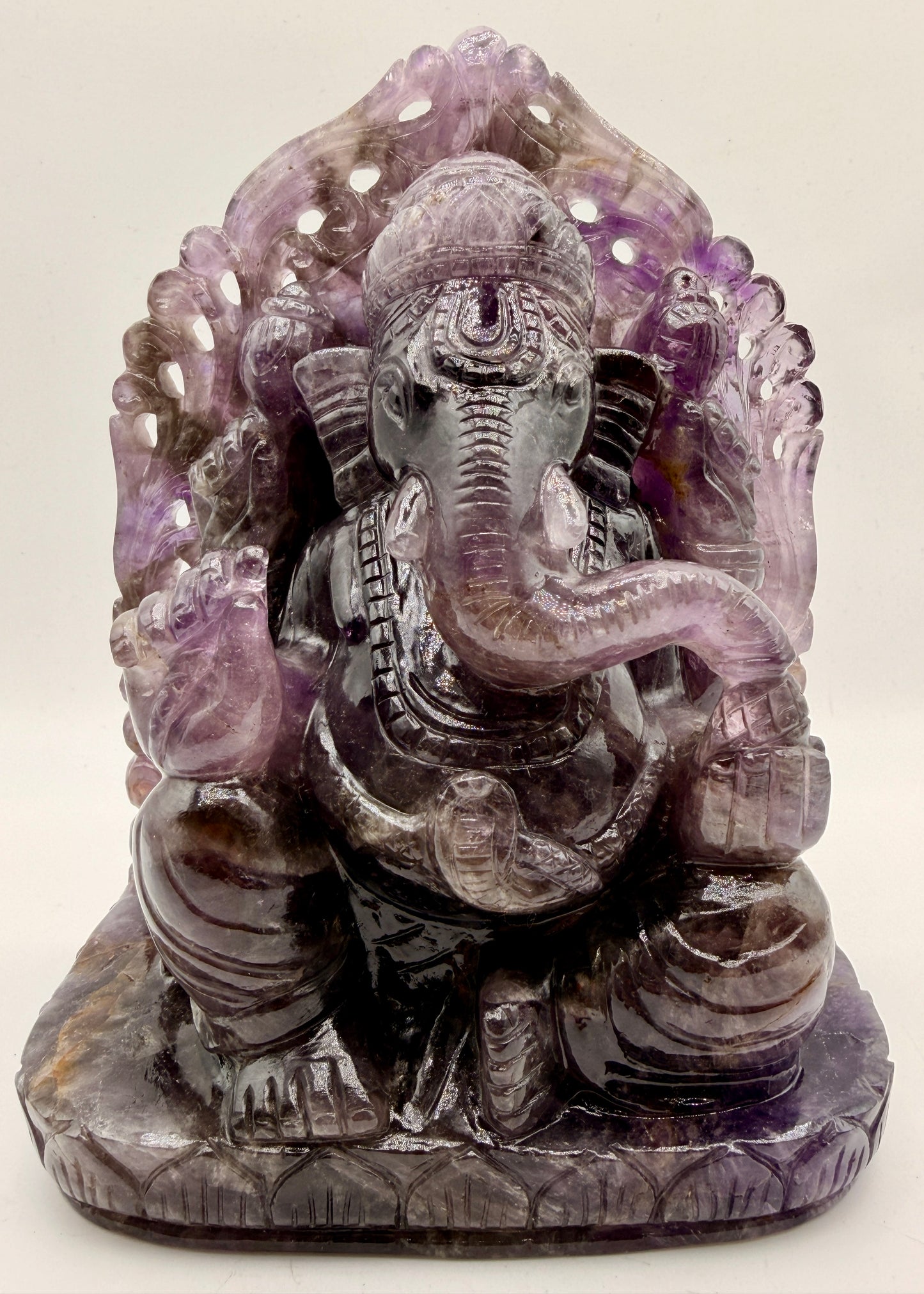 Super 7 Crystal Amethyst Ganesha Filagree Altar
