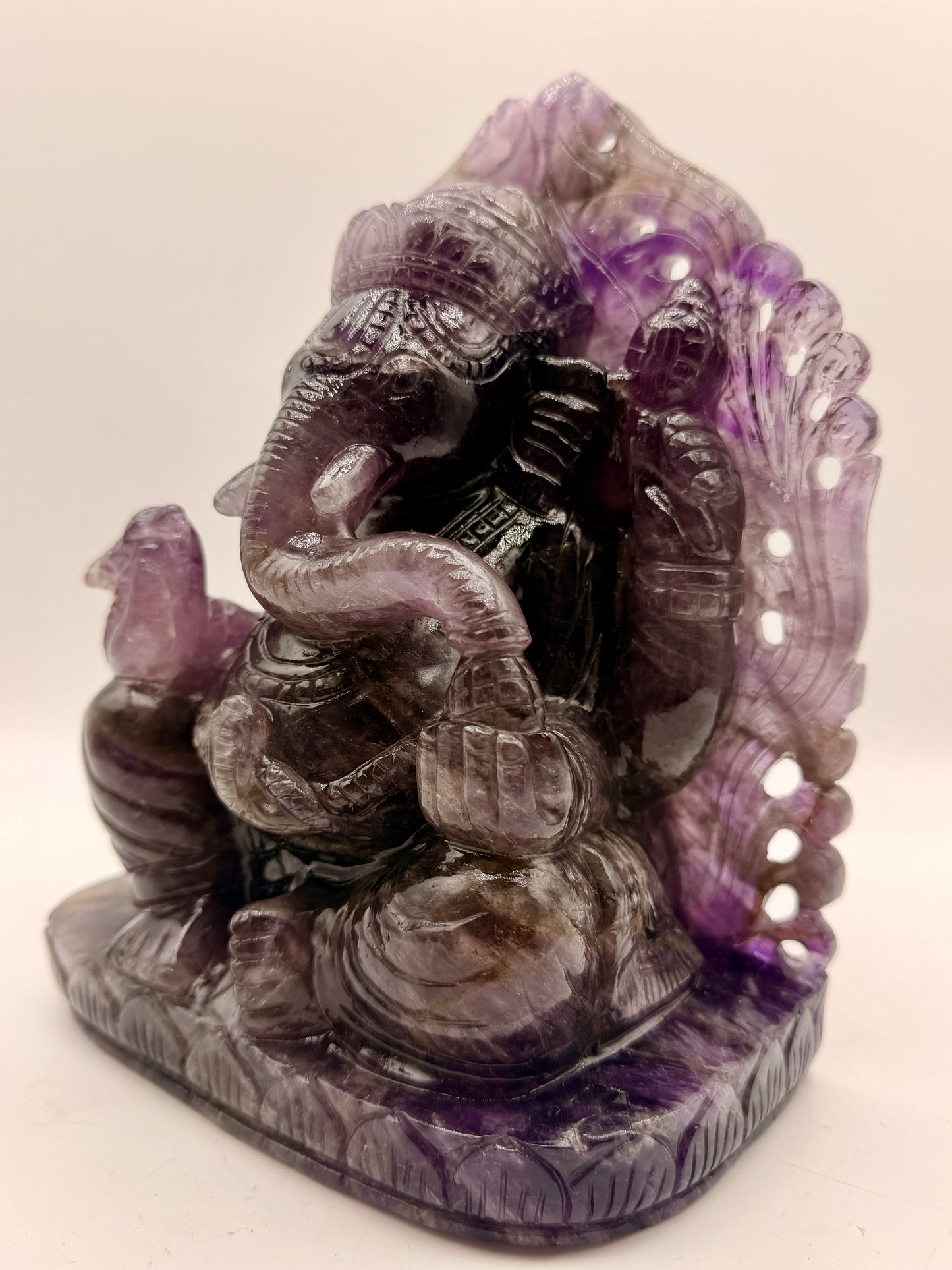 Super 7 Crystal Amethyst Ganesha Filagree Altar