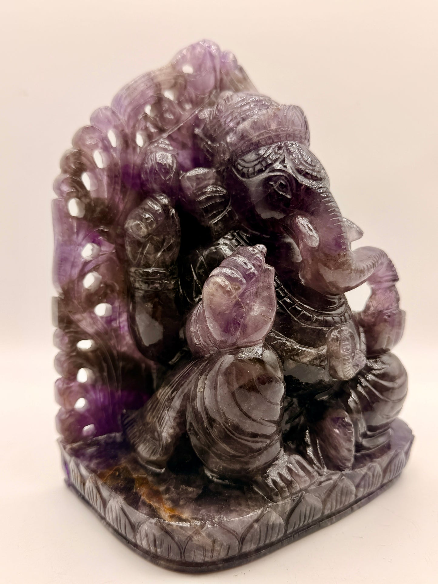Super 7 Crystal Amethyst Ganesha Filagree Altar