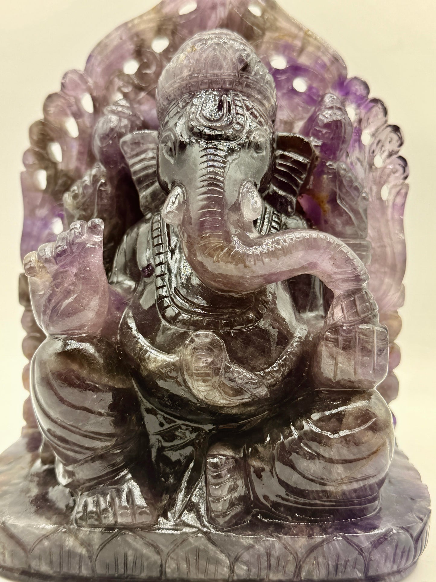 Super 7 Crystal Amethyst Ganesha Filagree Altar