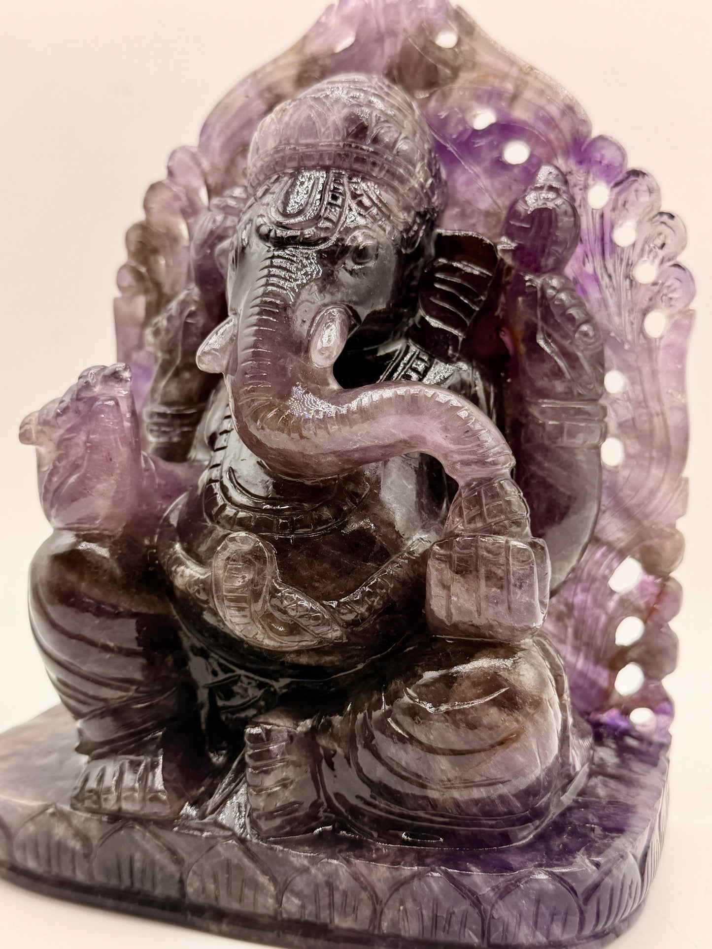 Super 7 Crystal Amethyst Ganesha Filagree Altar